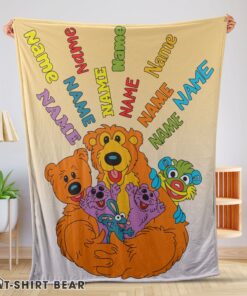Cute Bear In The Big Blue House Cartoon Blanket Fleece Customized Blanket