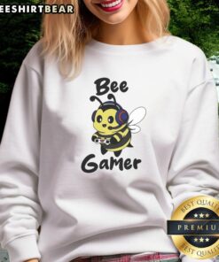 Cute Bee Gamer Sweatshirt featuring a playful bee graphic, perfect for gaming enthusiasts and casual wear.