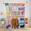 Cute Brown Bear Brown Bear What Do You See Gift Blanket Fleece Customized Blanket