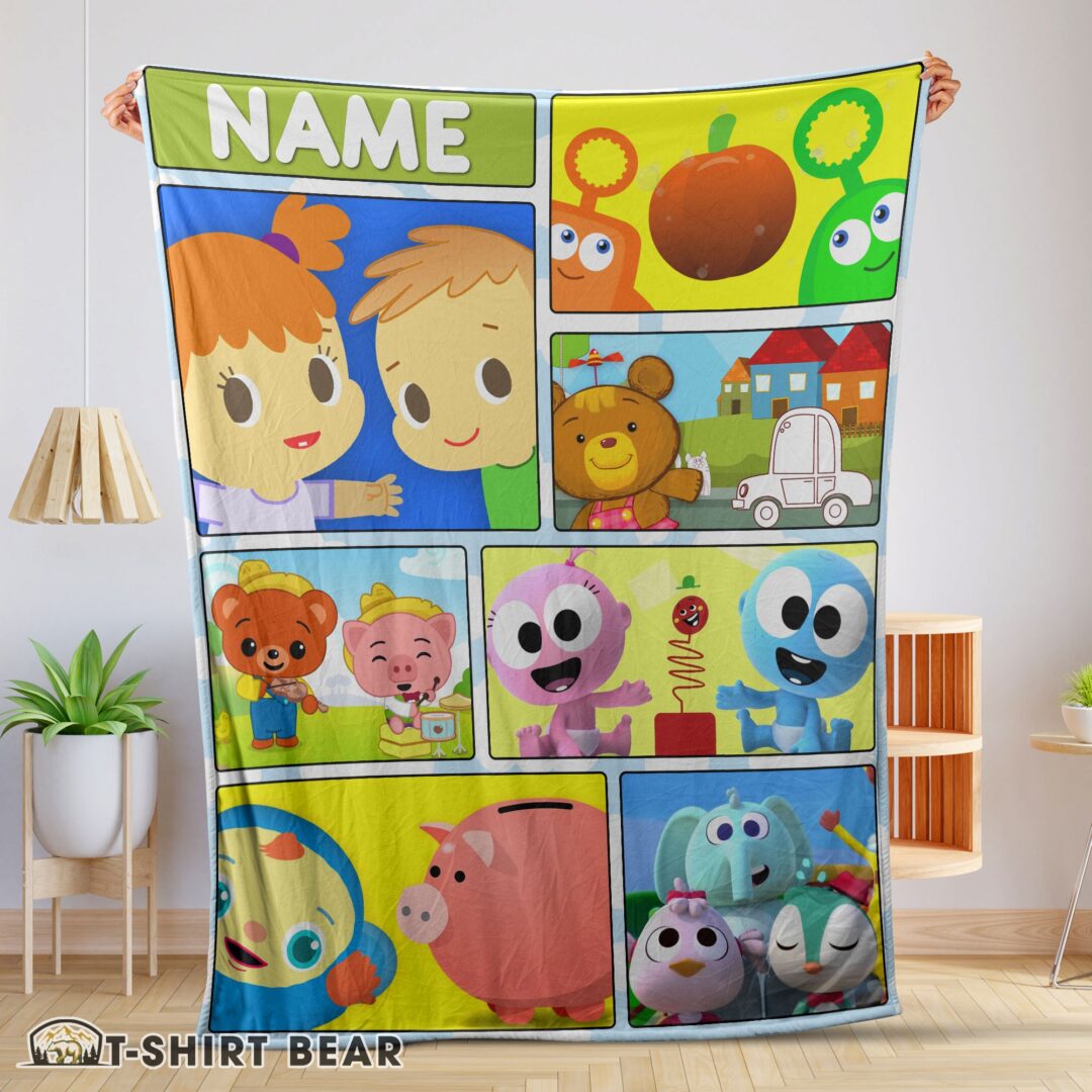 Cute Cartoon Baby First TV Quilt Velveteen Cute Blanket Fleece Customized Blanket-mk-01