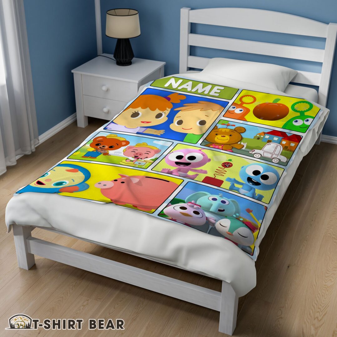 Cute Cartoon Baby First TV Quilt Velveteen Cute Blanket Fleece Customized Blanket-mk-02
