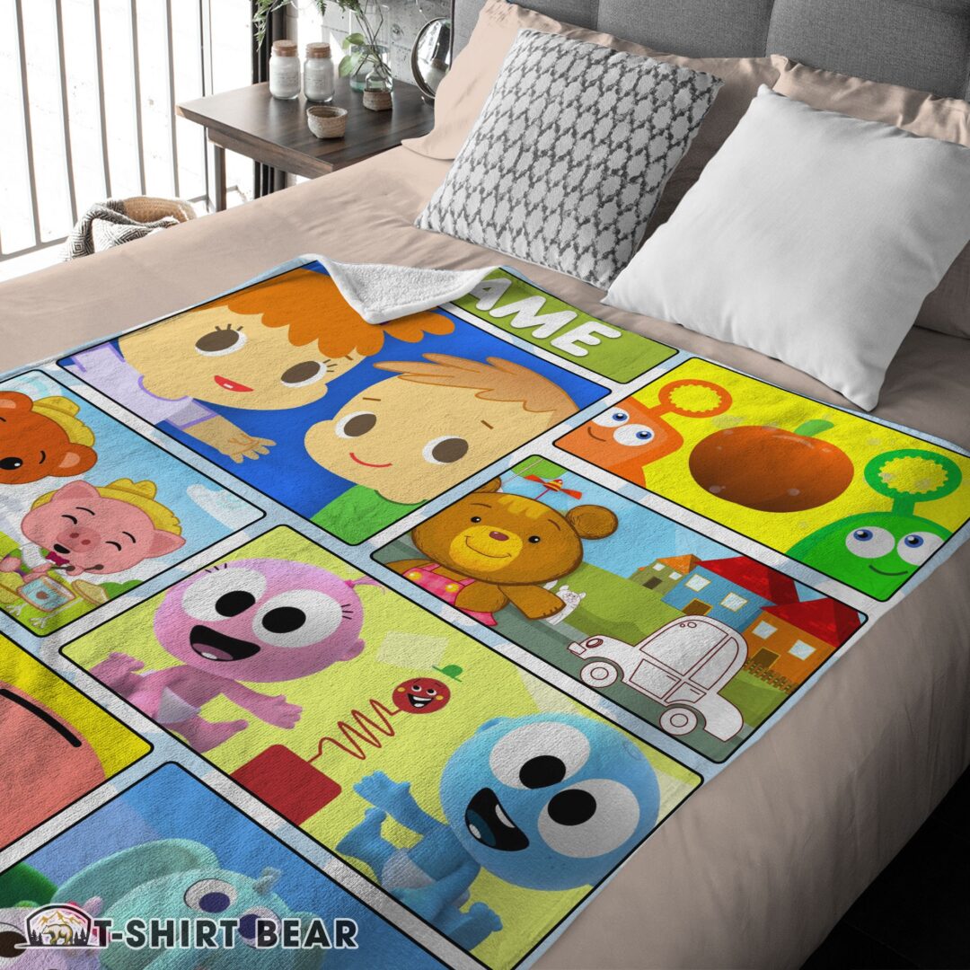 Cute Cartoon Baby First TV Quilt Velveteen Cute Blanket Fleece Customized Blanket-mk-03