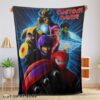 Cute Cartoon Big Hero 6 Friends Blanket Fleece Customized Blanket