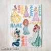 Cute Cartoon Disney Princess Blanket Fleece Customized Blanket