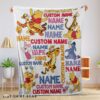 Cute Cartoon Disney Winnie The Pooh With Friends Blanket Fleece Customized Blanket