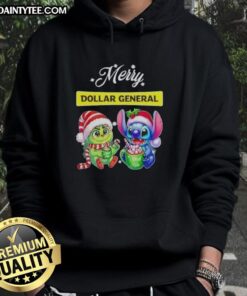 Cute Grinch and Stitch hoodie from Dollar General, perfect for a Merry Christmas celebration.