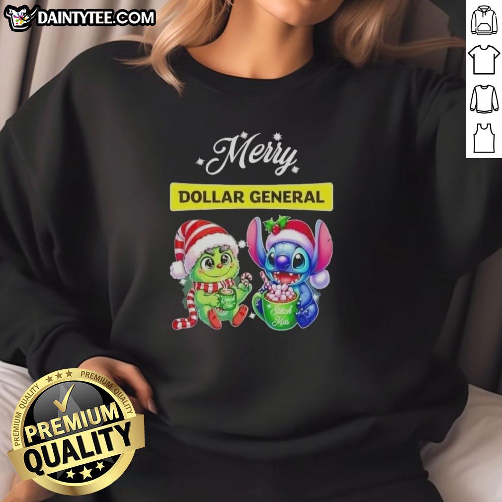 cute-grinch-and-stitch-x-dollar-general-merry-christmas-sweatshirt Cute Grinch And Stitch X Dollar General Merry Christmas T-Shirt - Image 5