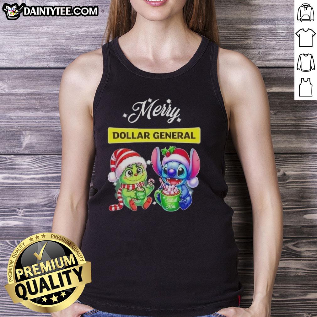 cute-grinch-and-stitch-x-dollar-general-merry-christmas-tank-top Cute Grinch And Stitch X Dollar General Merry Christmas T-Shirt - Image 4