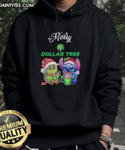 Alt Text: Cute Grinch and Stitch hoodie from Dollar Tree, perfect for a Merry Christmas celebration with festive style.