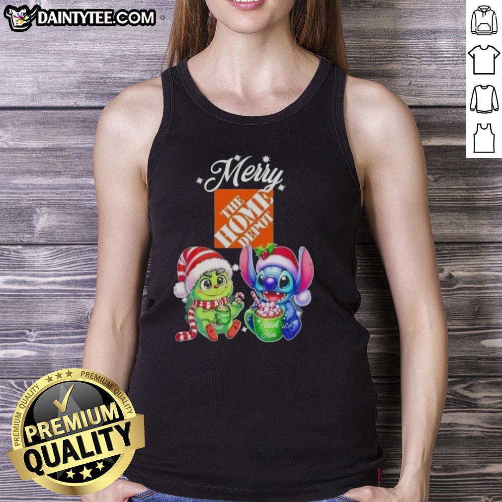 cute-grinch-and-stitch-x-home-depot-merry-christmas-tank-top Cute Grinch And Stitch X Home Depot Merry Christmas T-Shirt - Image 4