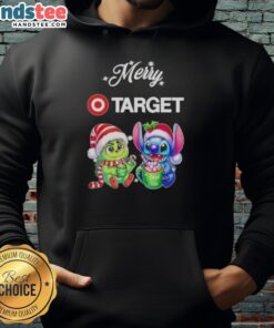 Cozy Cute Grinch and Stitch X Target hoodie perfect for a Merry Christmas outfit, featuring festive designs and vibrant colors.