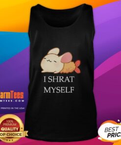 Cute I Shrat Myself cartoon tank top featuring a playful design, perfect for casual summer outfits.