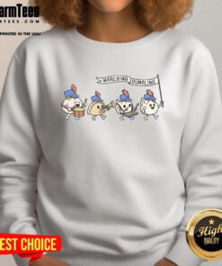 Cute marching dumpling sweatshirt featuring a playful dumpling design, perfect for cozy casual wear.