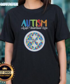 Cute Pittsburgh Steelers Autism Accept Understand Love ladies tee with vibrant design and team colors.