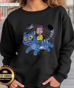 Alt Text: Cute Rumi Kpop Demon Hunters Team Tiger Sweatshirt featuring vibrant colors and playful design for fans.