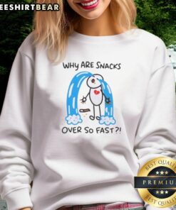 Alt Text: Cute Snacks sweatshirt featuring silly food designs, perfect for snack lovers and casual wear enthusiasts.