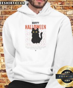 Cute spooky black cat Halloween vibes hoodie featuring a playful design perfect for festive autumn celebrations.