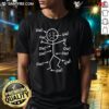 Alt Text: Cute Stickman Ow Ow Ow T-Shirt featuring a playful stick figure design, perfect for casual and fun outfits.
