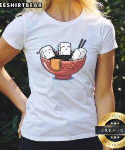 Cute sushi relax ladies tee featuring playful sushi designs on a comfortable women's shirt for sushi lovers.