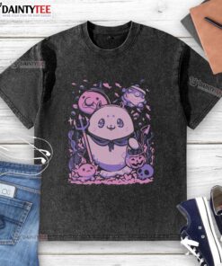 Adorable underwater Halloween-themed t-shirt featuring trick-or-treat design, perfect for festive celebrations.