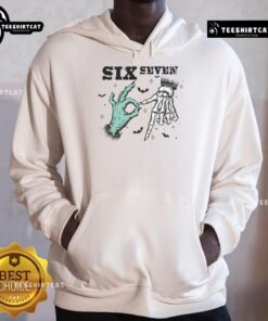 Alt Text: Funny witch skeleton hands design on a Halloween hoodie, perfect for spooky season and meme lovers.