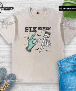 Alt Text: Funny Halloween meme featuring a witch skeleton with hands on a washed t-shirt, perfect for spooky season fun.