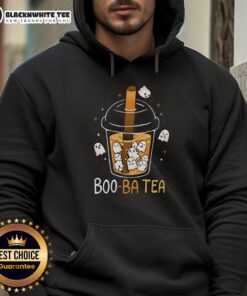 Alt Text: Funny Boo Ba Tea Halloween ghost boba tea hoodie featuring a playful ghost design perfect for spooky season.