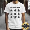 Funny Cat-Itude Check T-Shirt featuring a playful cat graphic and humorous text for cat lovers.
