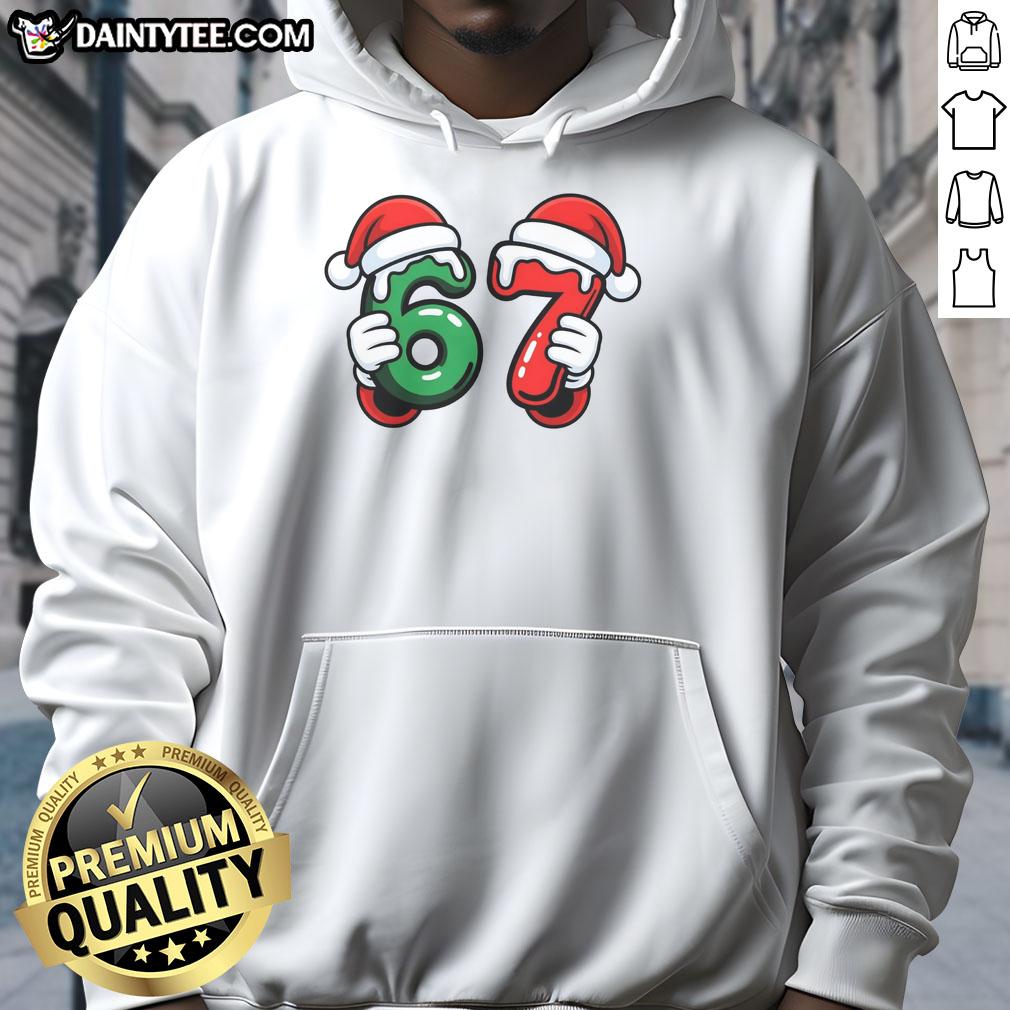 funny-christmas-67-santa-hands-meme-6-7-sixty-seven-hoodie Funny Christmas meme featuring Santa's hands on a hoodie, perfect for festive humor and holiday spirit.