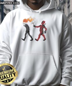 Funny Deadly Smores Deadpool Ghost Rider T-Shirt - Image 2