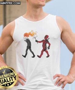 Funny Deadly Smores Deadpool Ghost Rider T-Shirt - Image 5