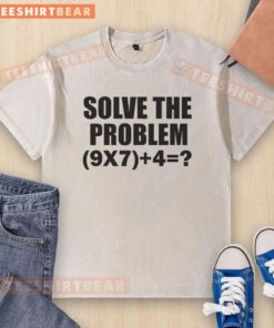 Funny elementary math teacher brainrot joke on a washed t-shirt featuring the problem 9x74 for math enthusiasts.