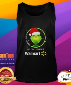 Funny Grinch Christmas tank top featuring the phrase I Used to Smile and Then I Worked at Walmart, perfect for holiday cheer.