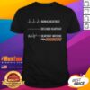 Funny heartbeat graphic on a Denver Broncos T-shirt, perfect for fans showcasing their team spirit with humor.