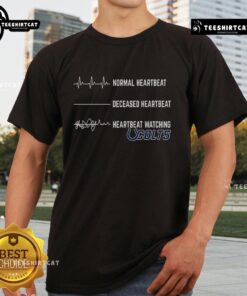 Funny Heartbeat Watching Indianapolis Colts T-Shirt design featuring a playful heart rate line and Colts logo.