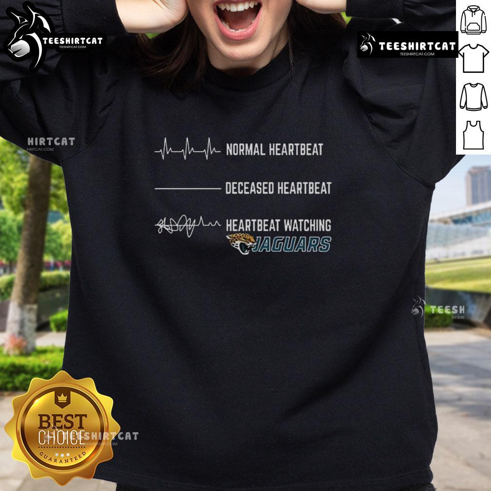 Funny Heartbeat Watching Jacksonville Jaguars Sweatshirt Funny Heartbeat Watching Jacksonville Jaguars Sweatshirt featuring a playful design for football fans.