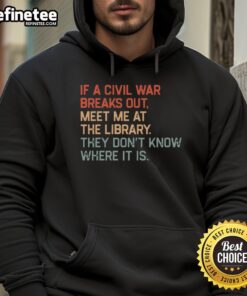Funny Meet Me At The Library Hoodie featuring playful book-themed graphics, perfect for book lovers and library enthusiasts.