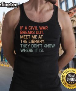 Funny Meet Me at the Library tank top featuring playful book-themed design, perfect for book lovers and library enthusiasts.