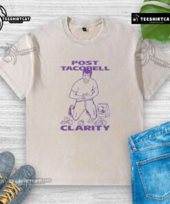 Funny Taco Bell clarity washed t-shirt featuring a humorous graphic for food lovers and casual wear enthusiasts.