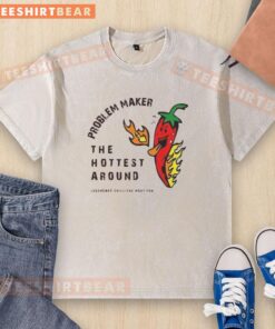 Funny Problem Maker washed t-shirt featuring a humorous design, perfect for casual wear and making a statement.