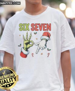 Funny Six Seven 6 7 67 Meme Christmas Xmas T-Shirt design featuring playful holiday graphics and vibrant colors.