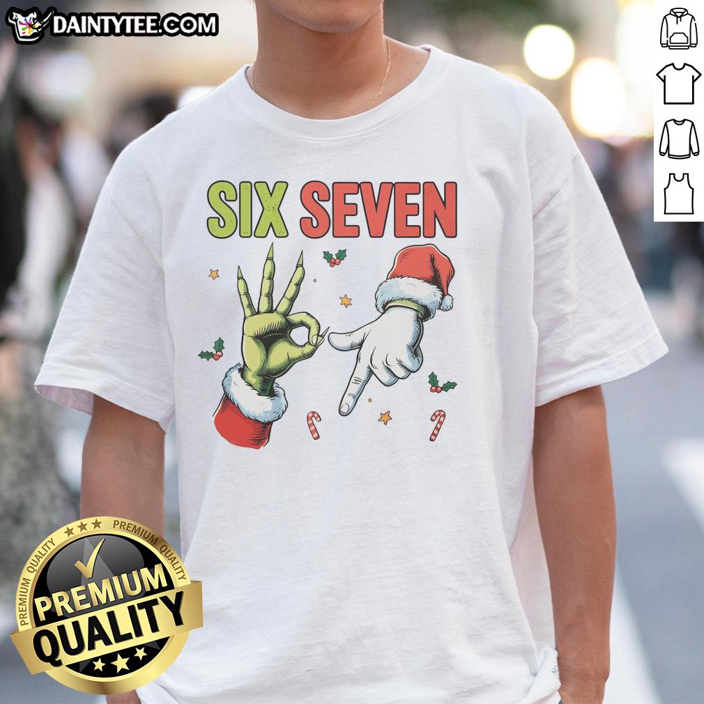 funny-six-seven-6-7-67-meme-christmas-xmas-t-shirt Funny Six Seven 6 7 67 Meme Christmas Xmas T-Shirt design featuring playful holiday graphics and vibrant colors.