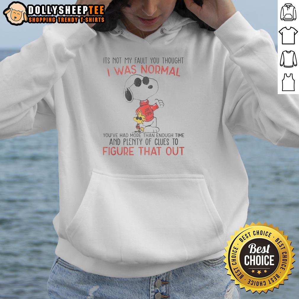 Funny Snoopy Its Not My Fault You Thought I Was Normal You've Had More Than Enough Time Hoodie Funny Snoopy hoodie with text 'It's not my fault you thought I was normal' for quirky fashion lovers.