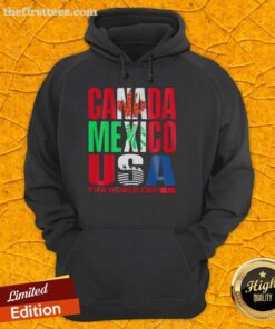 Stylish hoodie featuring the Top Canada Mexico USA FIFA World Cup 2026 design, perfect for soccer fans and supporters.