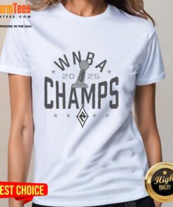 Good 2025 WNBA Champs Las Vegas Aces Trophy Logo T-Shirt - Image 3