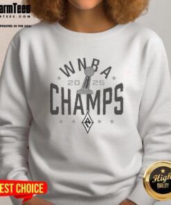 Good 2025 WNBA Champs Las Vegas Aces Trophy Logo T-Shirt - Image 5