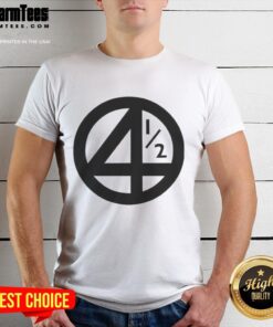Alt Text: Good 4 1 2 Ringer Marvel Fantastic Four logo T-Shirt featuring iconic superhero design and vibrant colors.