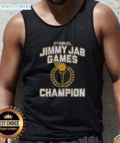 Champion Tank Top from the 7th Annual Jimmy Jab Games, showcasing vibrant colors and sporty design for fans.