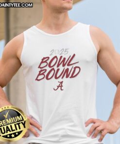 Alt Text: Stylish Alabama Crimson Tide Bowl Bound 2025 tank top, perfect for fans supporting their team in style.