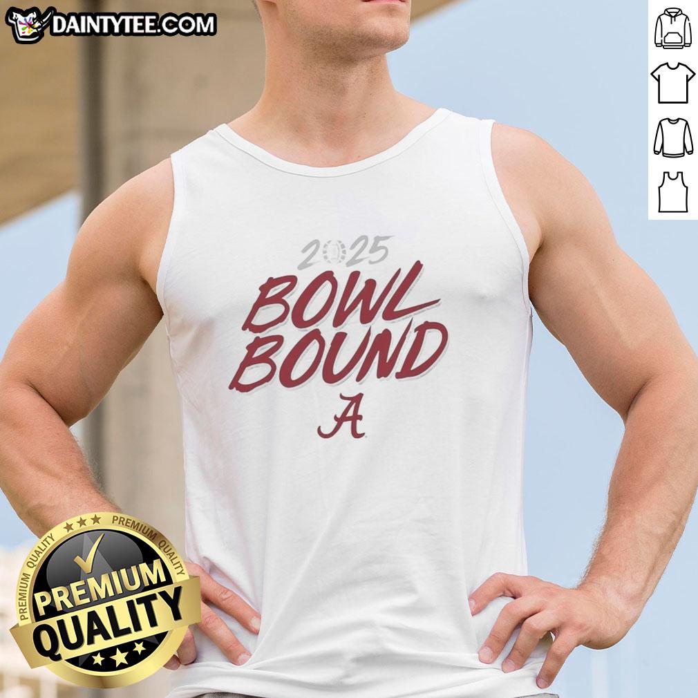 good-alabama-crimson-tide-bowl-bound-2025-tank-top Alt Text: Stylish Alabama Crimson Tide Bowl Bound 2025 tank top, perfect for fans supporting their team in style.